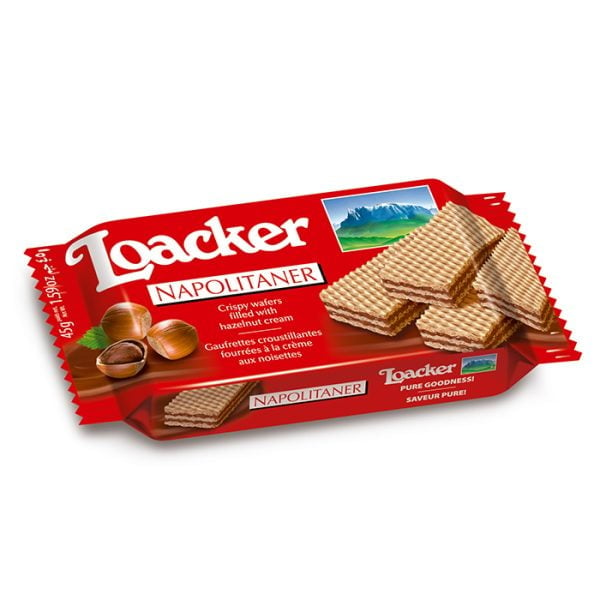 Loacker - Napolitaner (Hazlenut) Wafers 45g